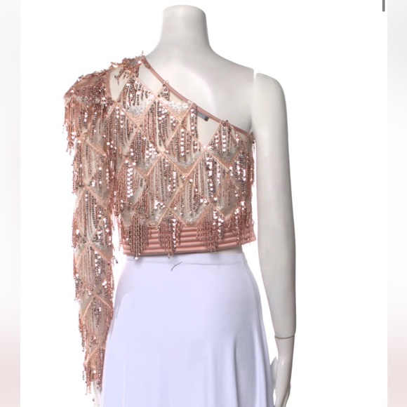 Zhivago one shoulder beaded top - Picture 2 of 7